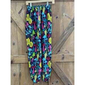Kathmandu Imports Women's Sz XS  Lounge Pants Joggers Hippie Boho Mushrooms